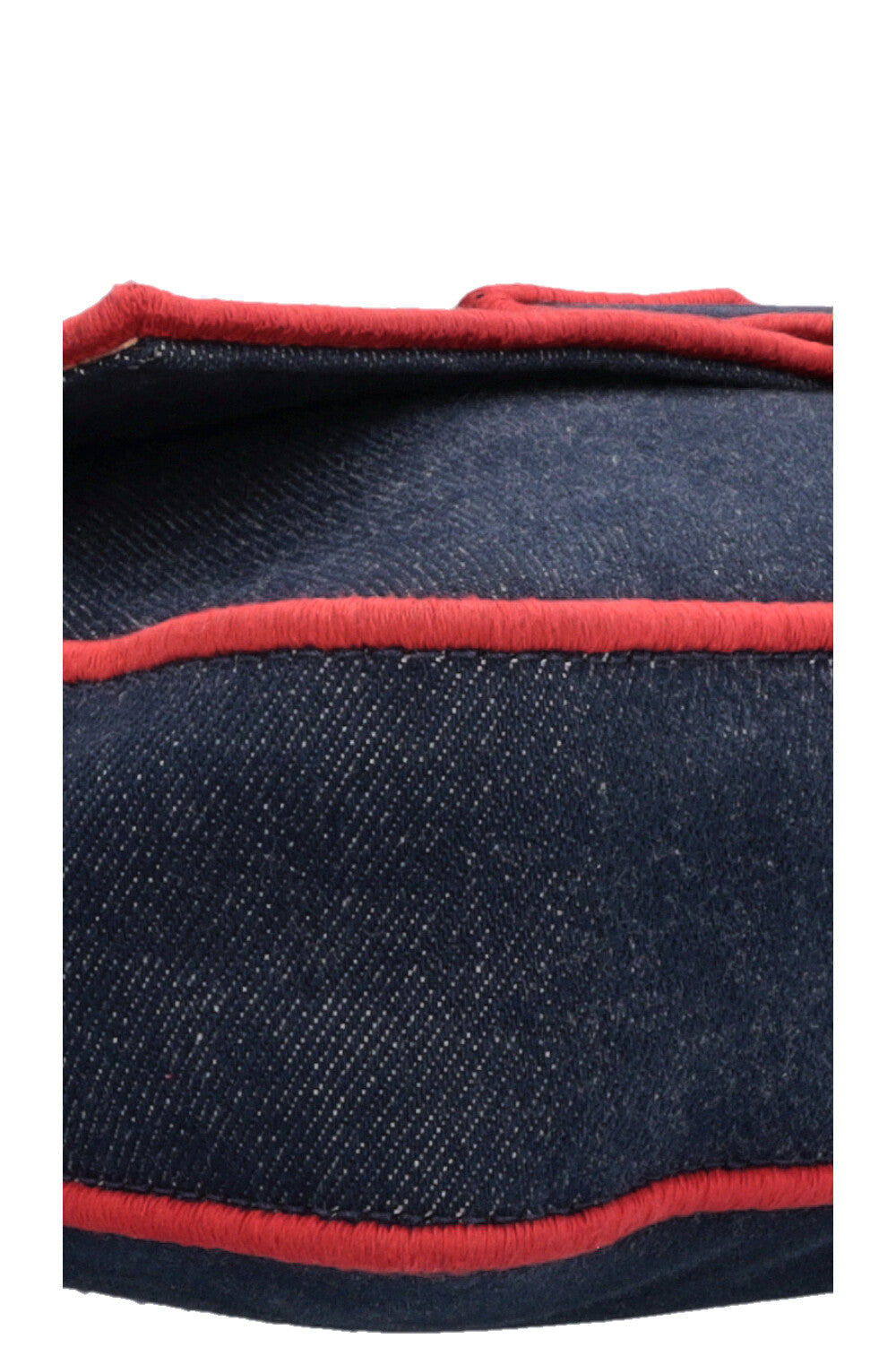 Grand sac bandoulière baguette FENDI Rouge denim