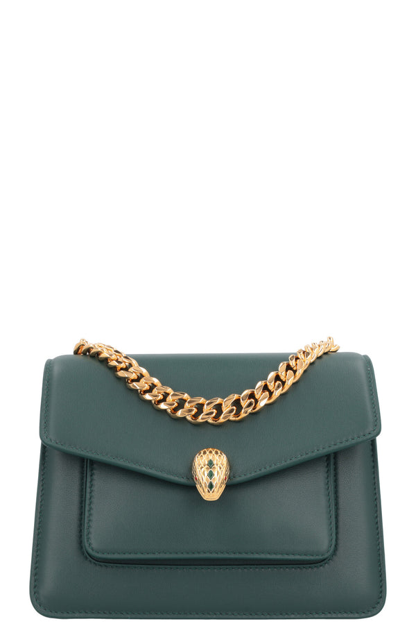 BVLGARI Serpenti Forever Maxi Chain Top Handle Bag Green