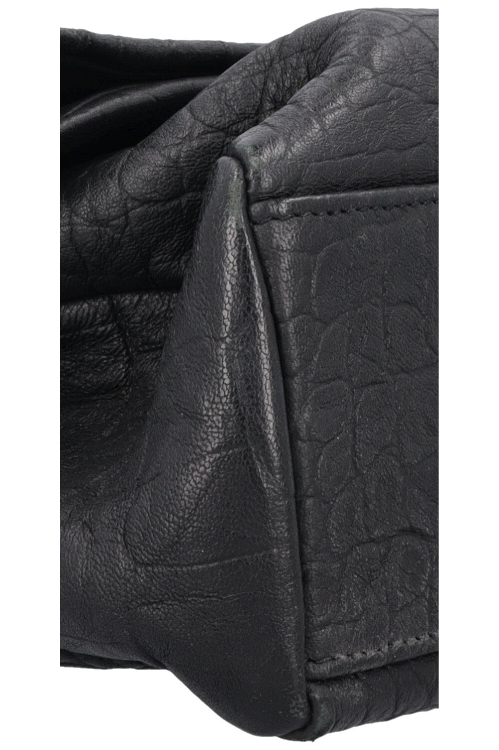 SAINT LAURENT Medium West Hollywood Shoulder Bag Croc Embossed Black