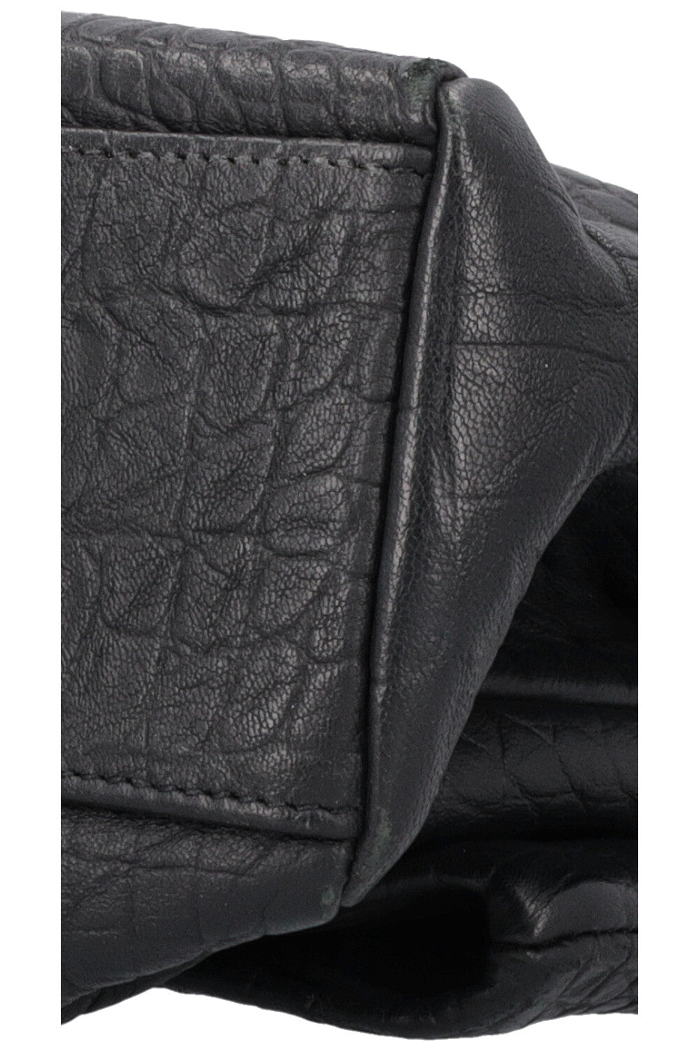 SAINT LAURENT Medium West Hollywood Shoulder Bag Croc Embossed Black