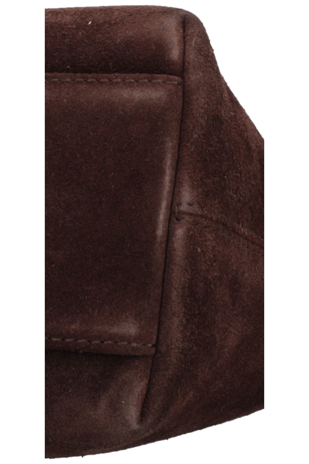 CHANEL Logo Tote Bag Suede Brown