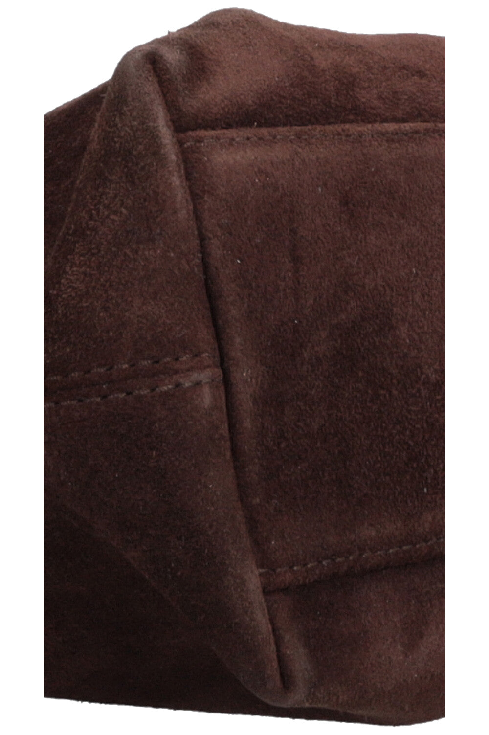 CHANEL Logo Tote Bag Suede Brown