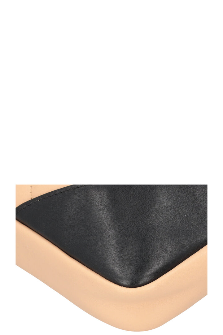 CHANEL Cambon Pochette Quilted Leather Beige