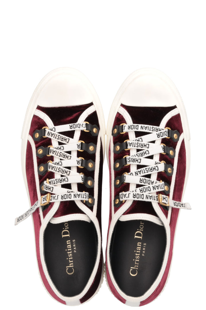 CHRISTIAN DIOR Walk`nDior Sneakers Red Velvet