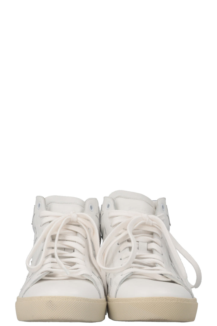 SAINT LAURENT High Top Star Sneaker White
