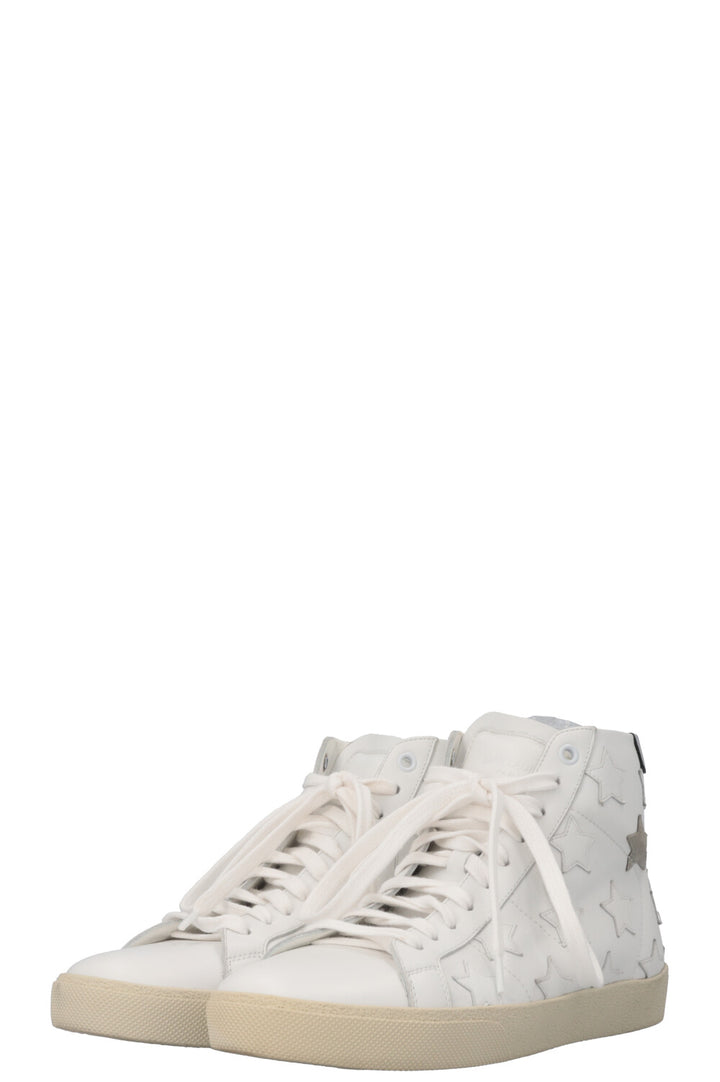 SAINT LAURENT High Top Star Sneaker White