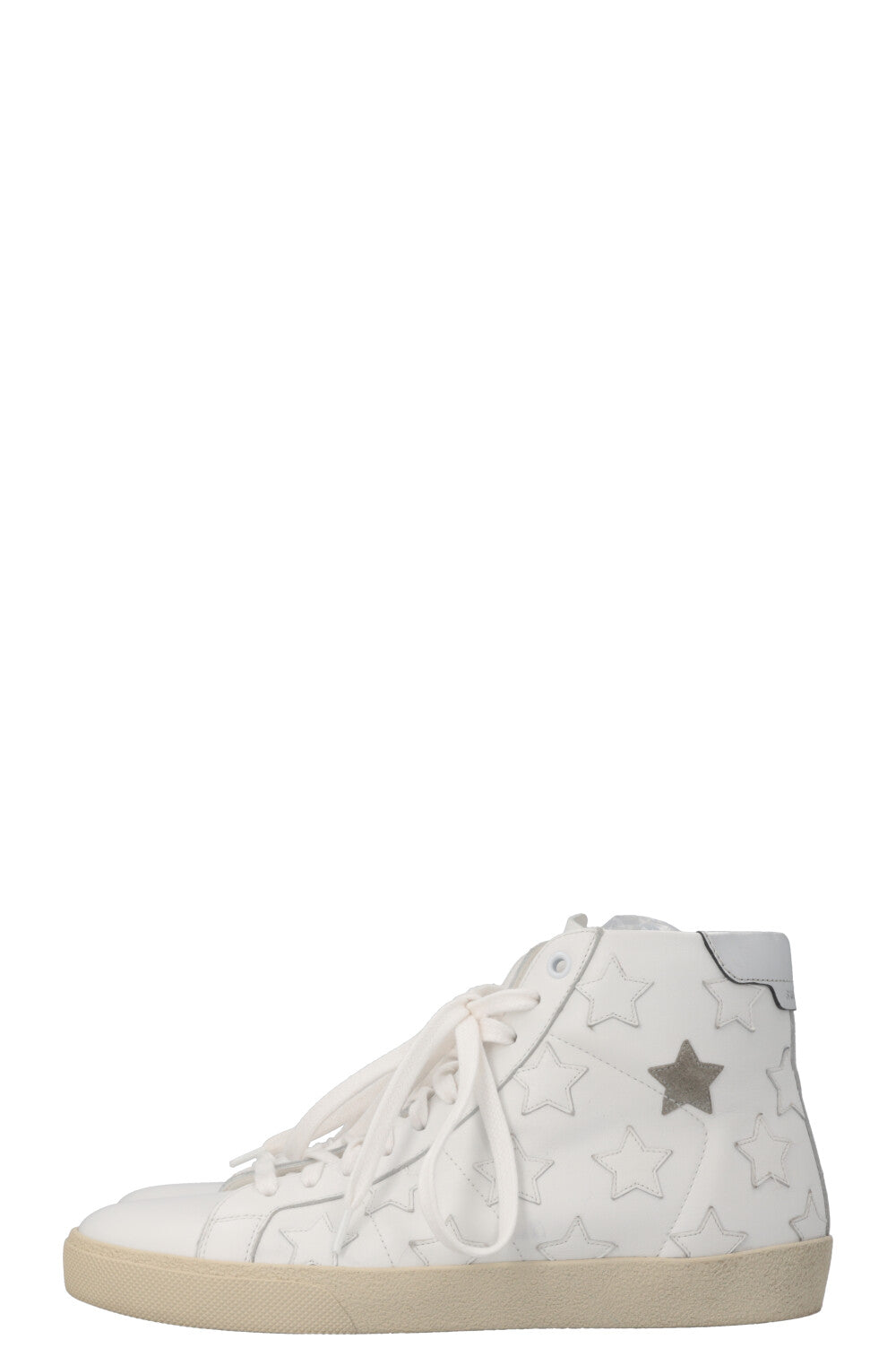 SAINT LAURENT High Top Star Sneaker White