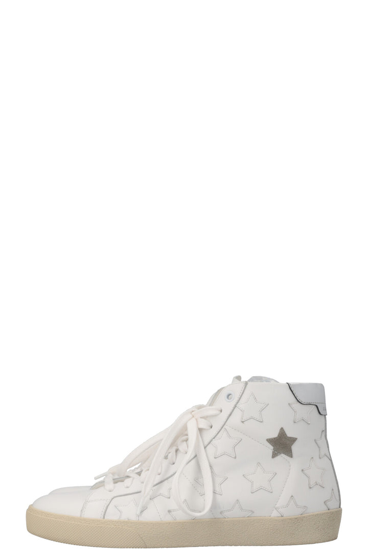 SAINT LAURENT High Top Star Sneaker White