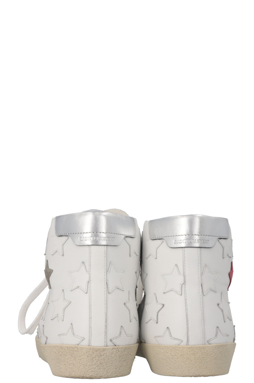 SAINT LAURENT High Top Star Sneaker White