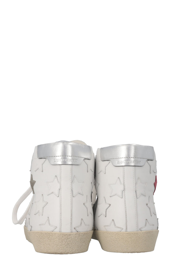 SAINT LAURENT High Top Star Sneaker White