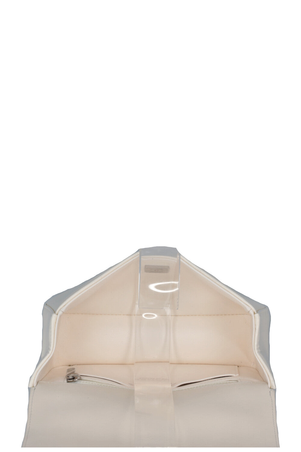 CHANEL Camellia Flap Bag Patent White