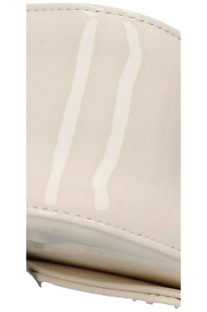 CHANEL Camellia Flap Bag Patent White