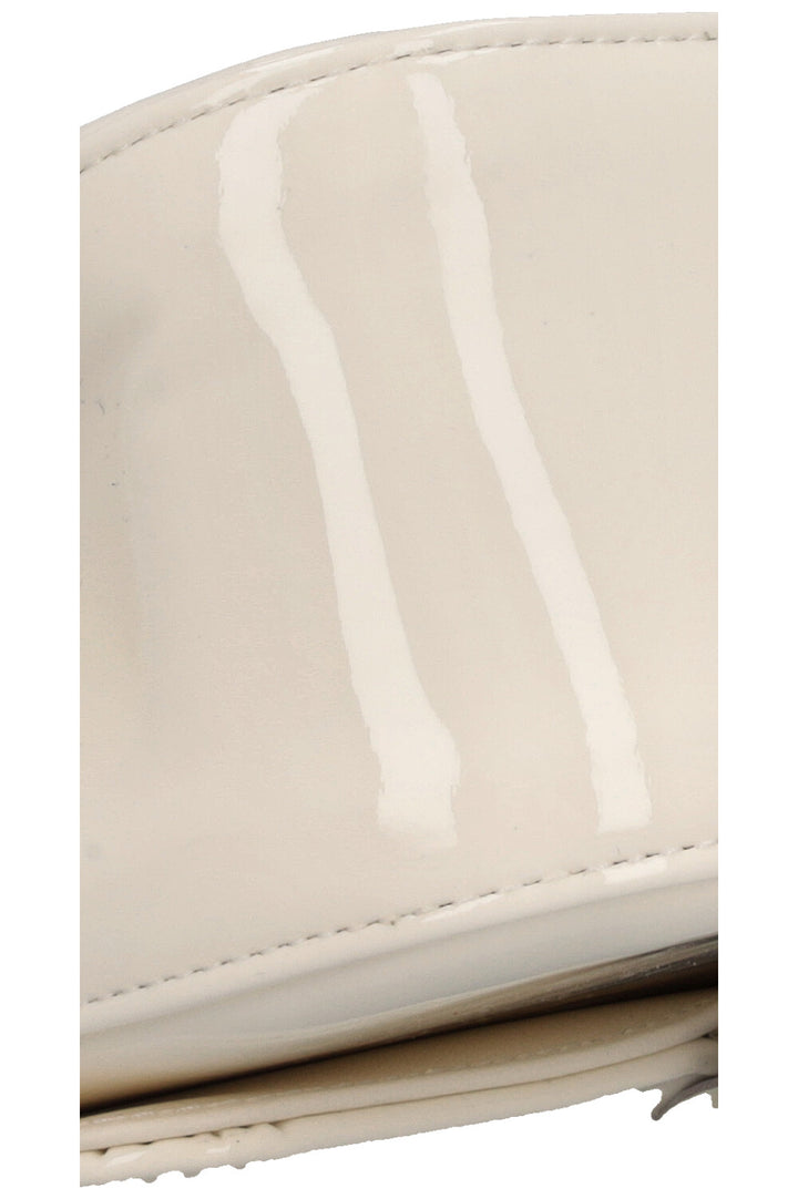 CHANEL Camellia Flap Bag Patent White
