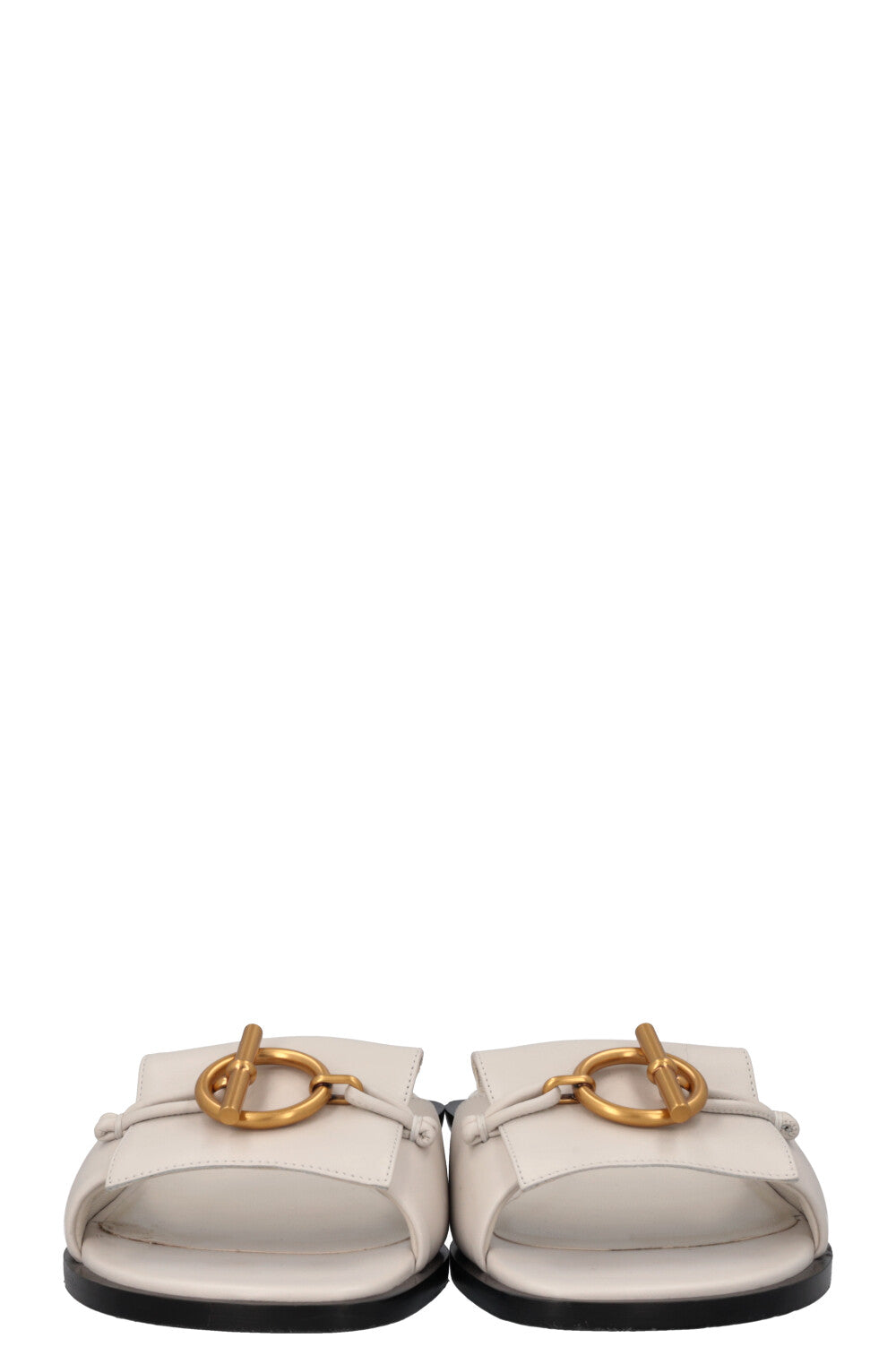 HERMÈS Isle Flats Leather Ivory