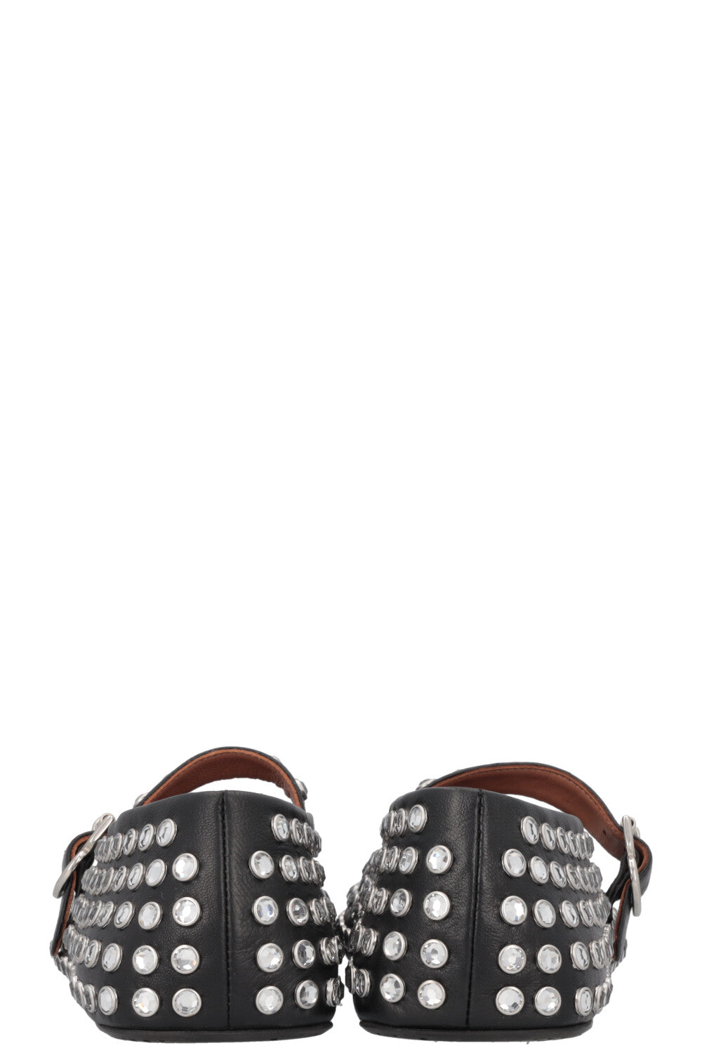 ALAIA Vienne Studded Flats Silver Black