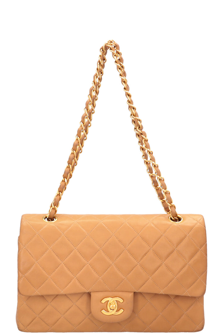 CHANEL Vintage Medium Double Flap Beige