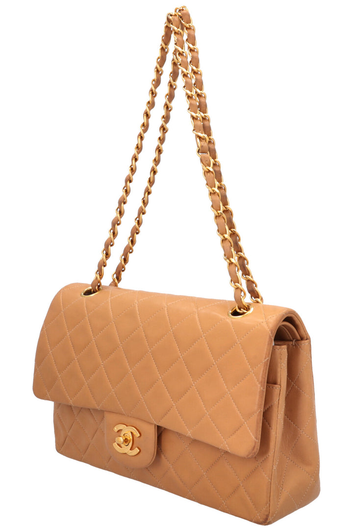 CHANEL Vintage Medium Double Flap Beige