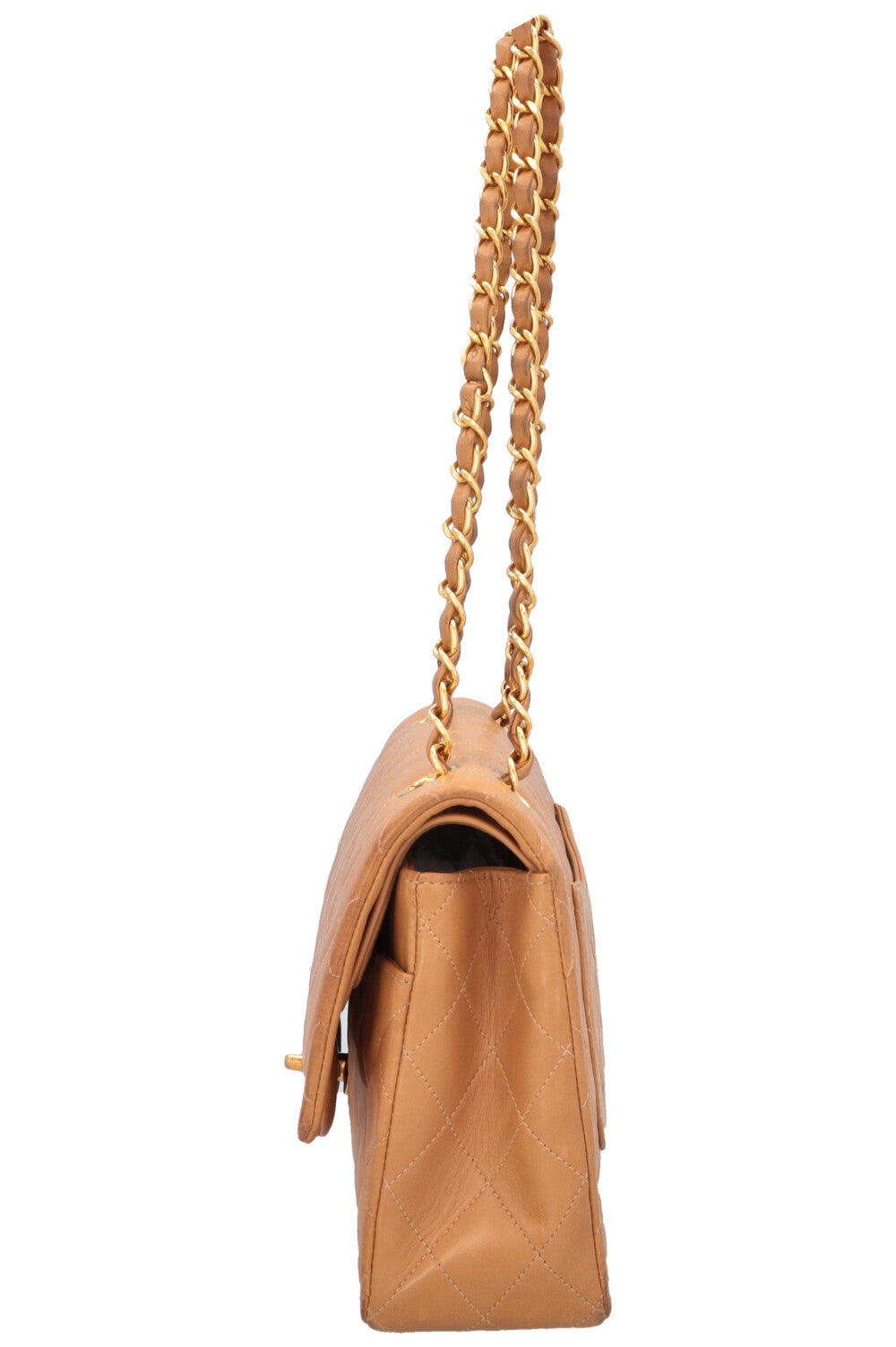 CHANEL Vintage Medium Double Flap Beige