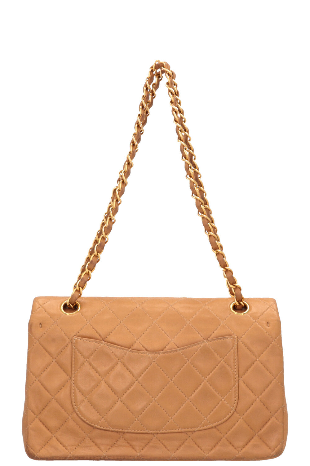 CHANEL Vintage Medium Double Flap Beige