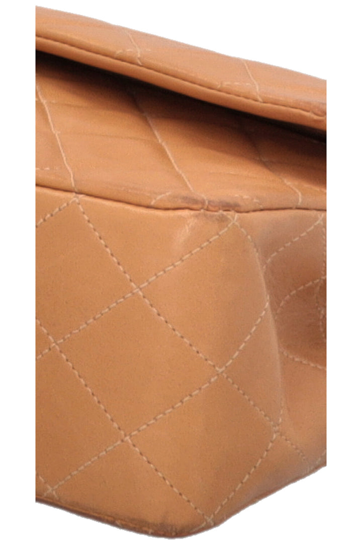 CHANEL Vintage Medium Double Flap Beige