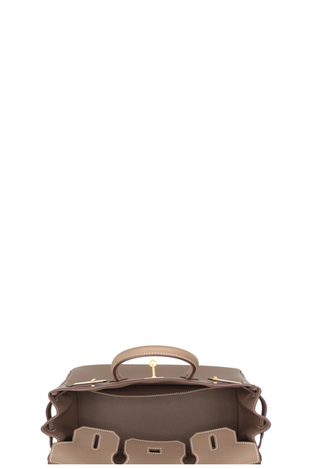 HERMÈS Birkin 30 Retourne Permabrass Togo Etoupe