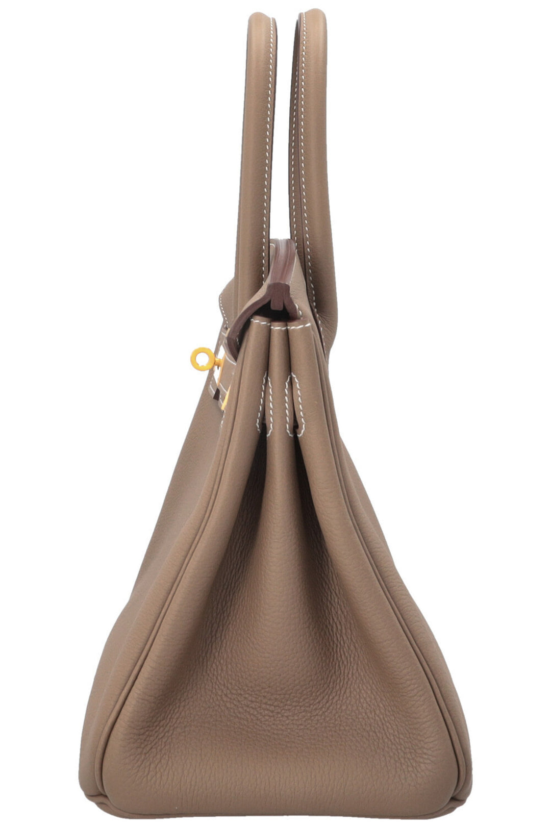 HERMÈS Birkin 30 Retourne Permabrass Togo Etoupe
