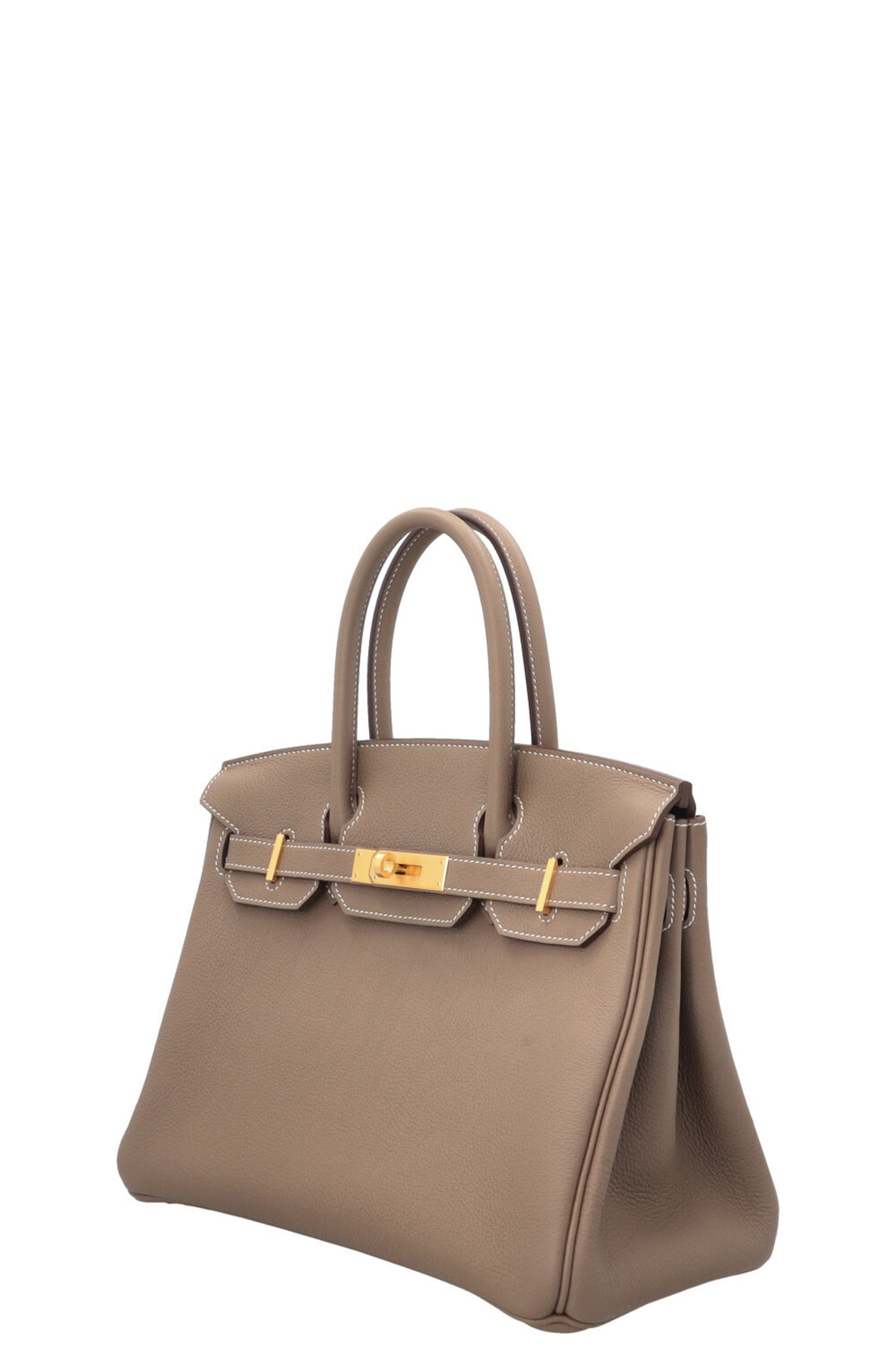 HERMÈS Birkin 30 Retourne Permabrass Togo Etoupe