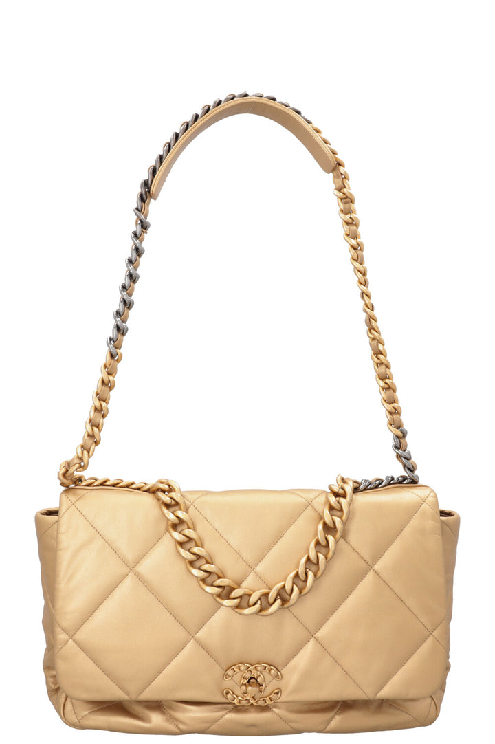 CHANEL 19 Bag Maxi Gold