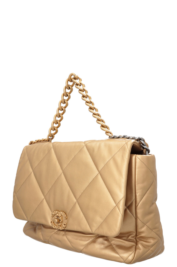 CHANEL 19 Bag Maxi Gold
