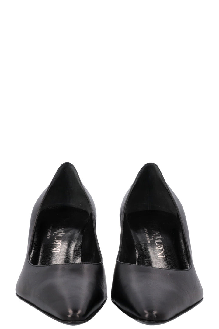 YSL Heels Leather Black