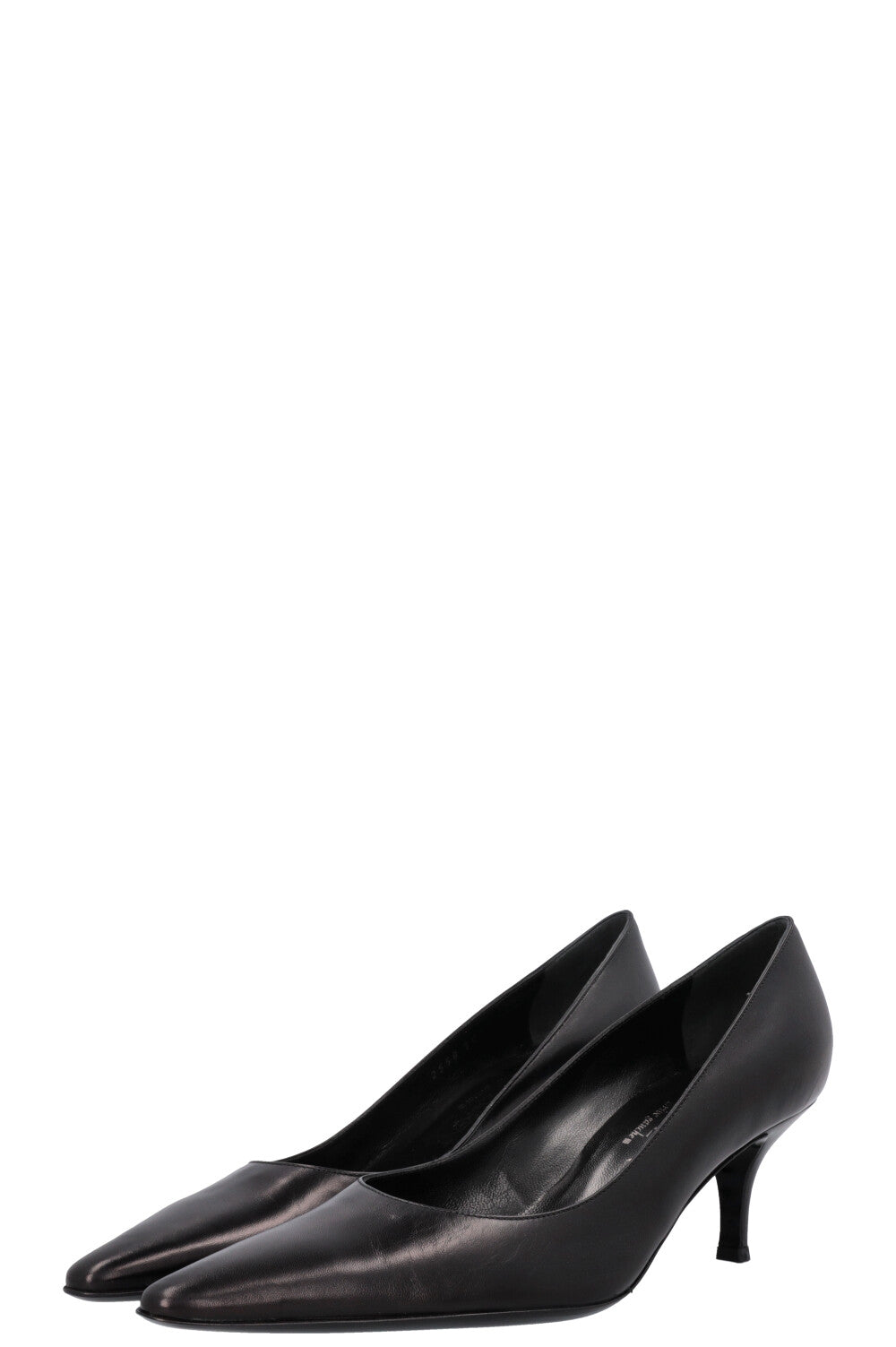 YSL Heels Leather Black
