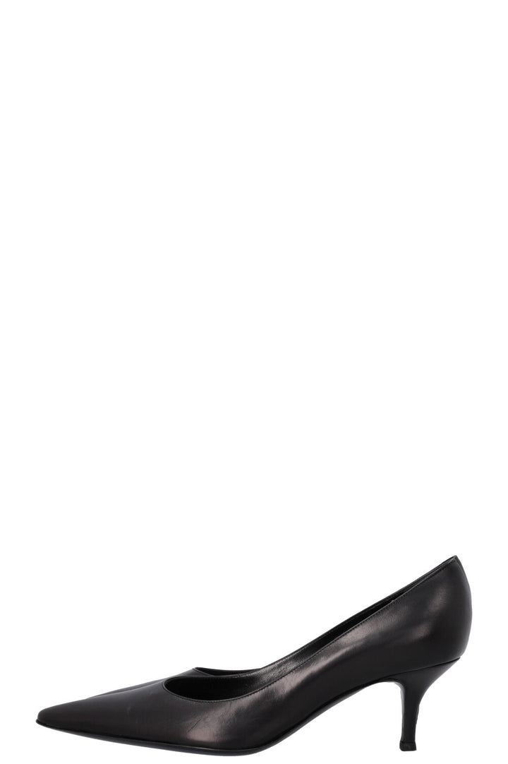 YSL Heels Leather Black