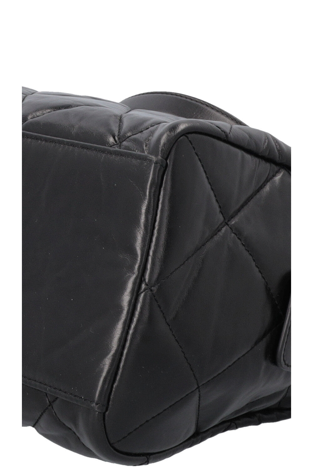 CHANEL Quilted Leather CC Small Bowling Bag Black