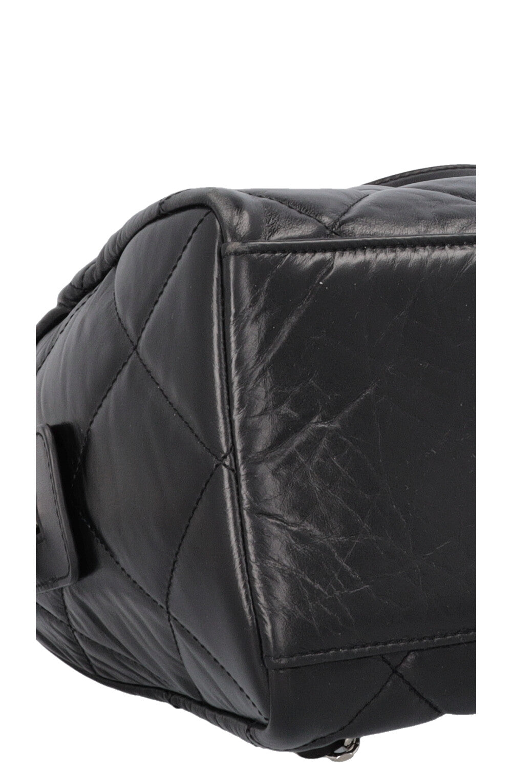 CHANEL Quilted Leather CC Small Bowling Bag Black