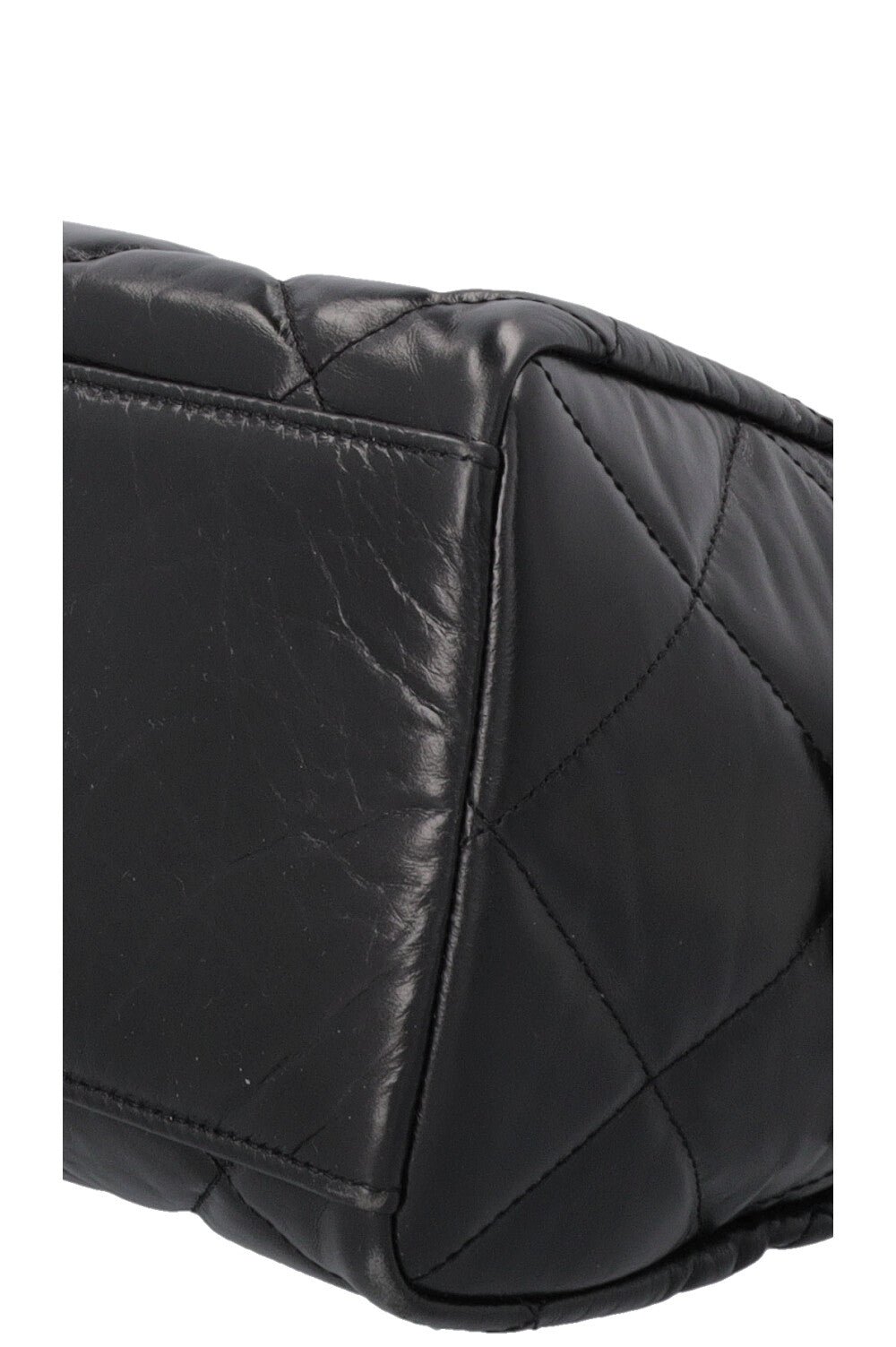 CHANEL Quilted Leather CC Small Bowling Bag Black
