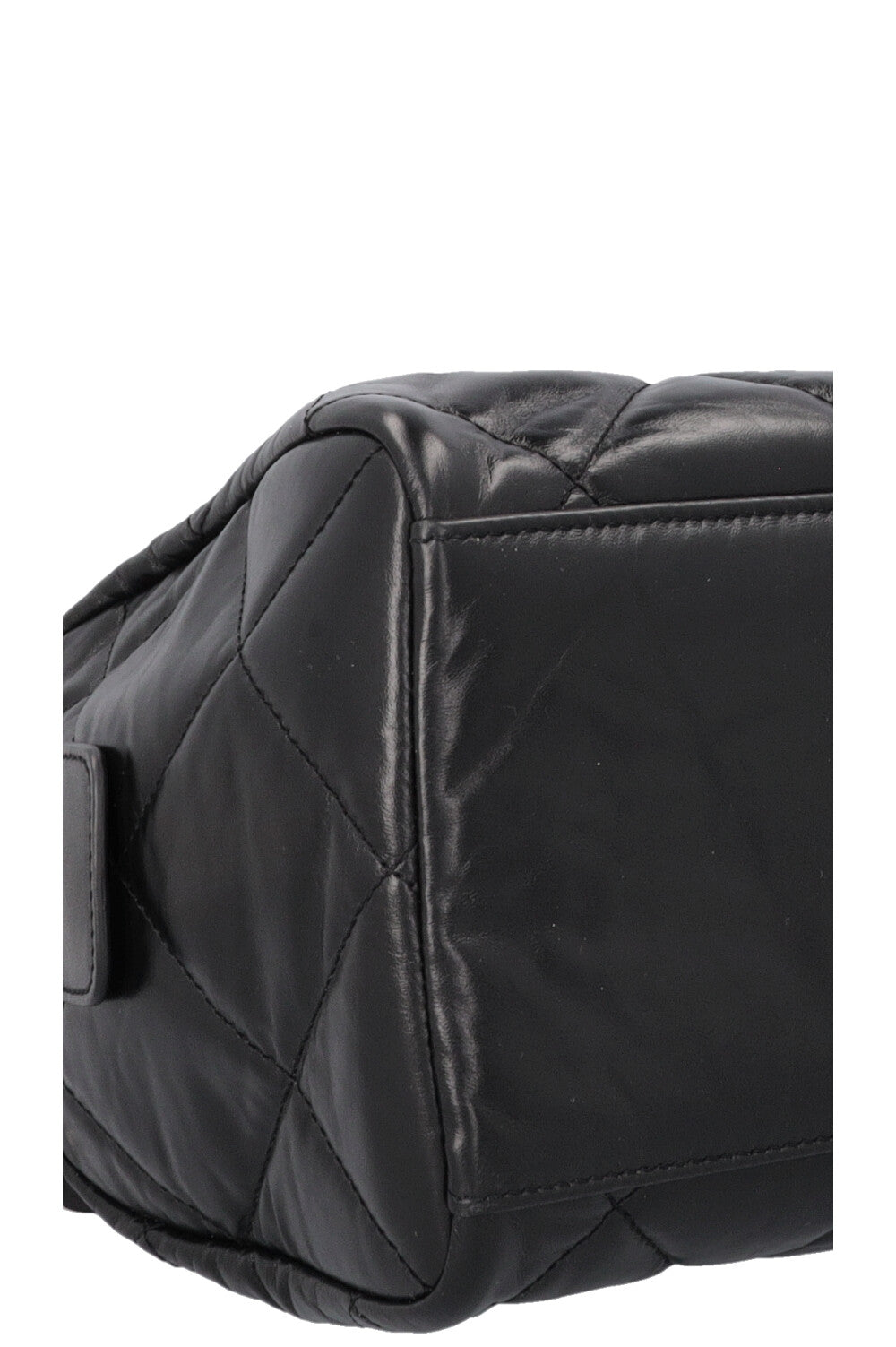 CHANEL Quilted Leather CC Small Bowling Bag Black