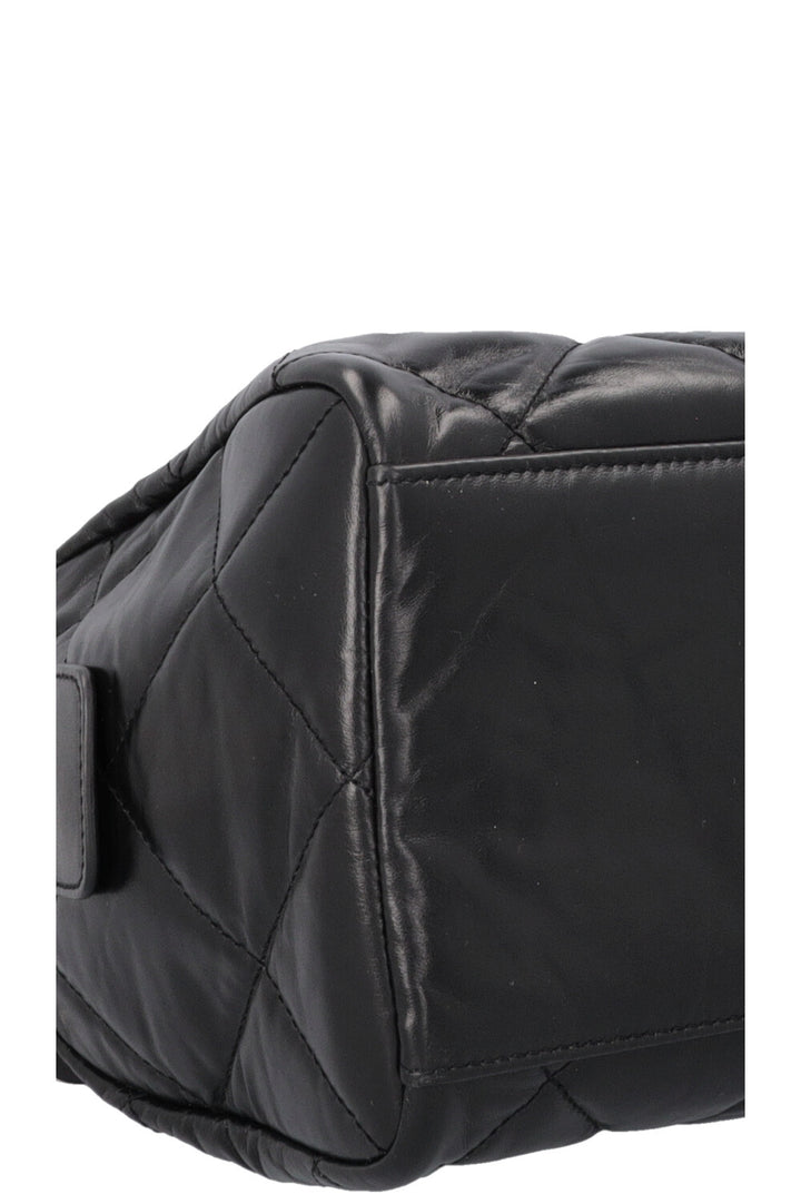 CHANEL Quilted Leather CC Small Bowling Bag Black