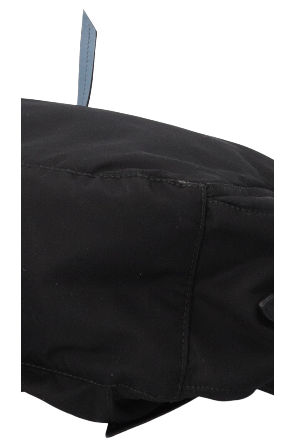 PRADA New Vela Studded Crossbody Bag Nylon Black Blue
