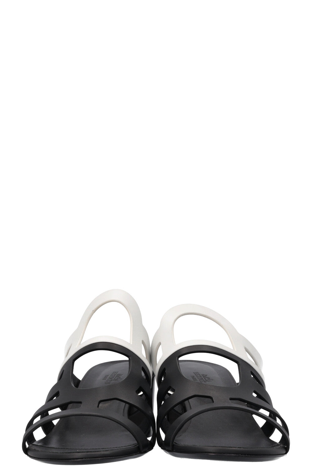 HERMÈS Celena Heels Black White