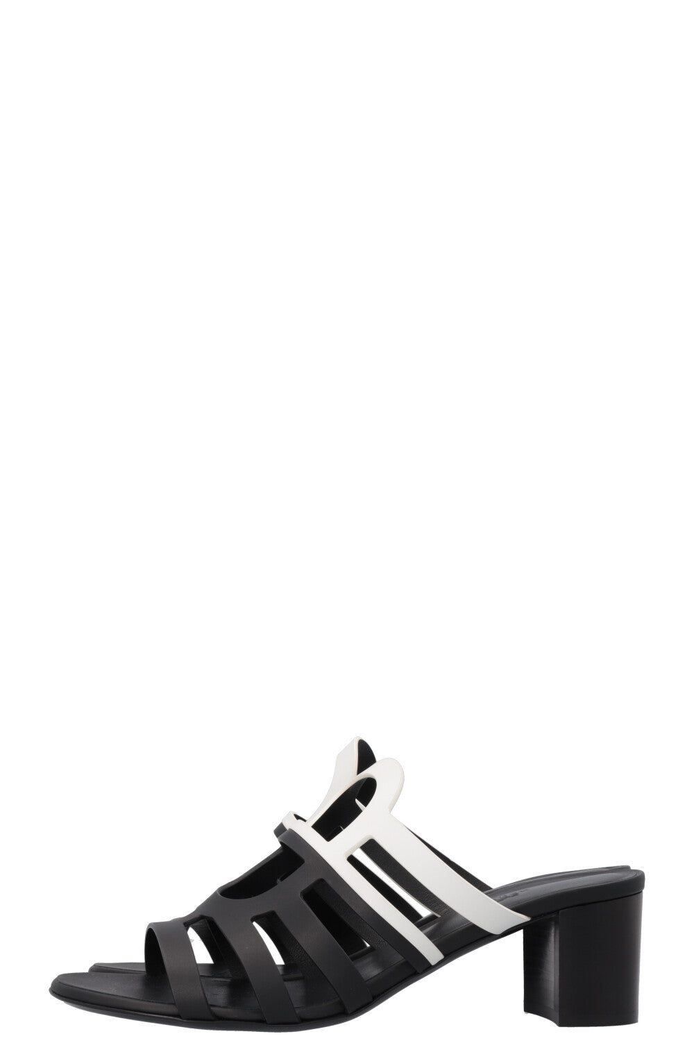 HERMÈS Celena Heels Black White