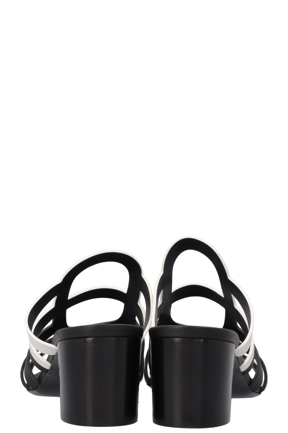 HERMÈS Celena Heels Black White