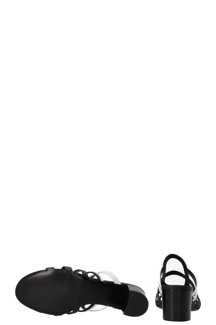 HERMÈS Celena Heels Black White