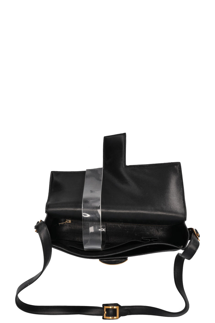 HERMÈS Vintage Martine Shoulder Bag Box Black