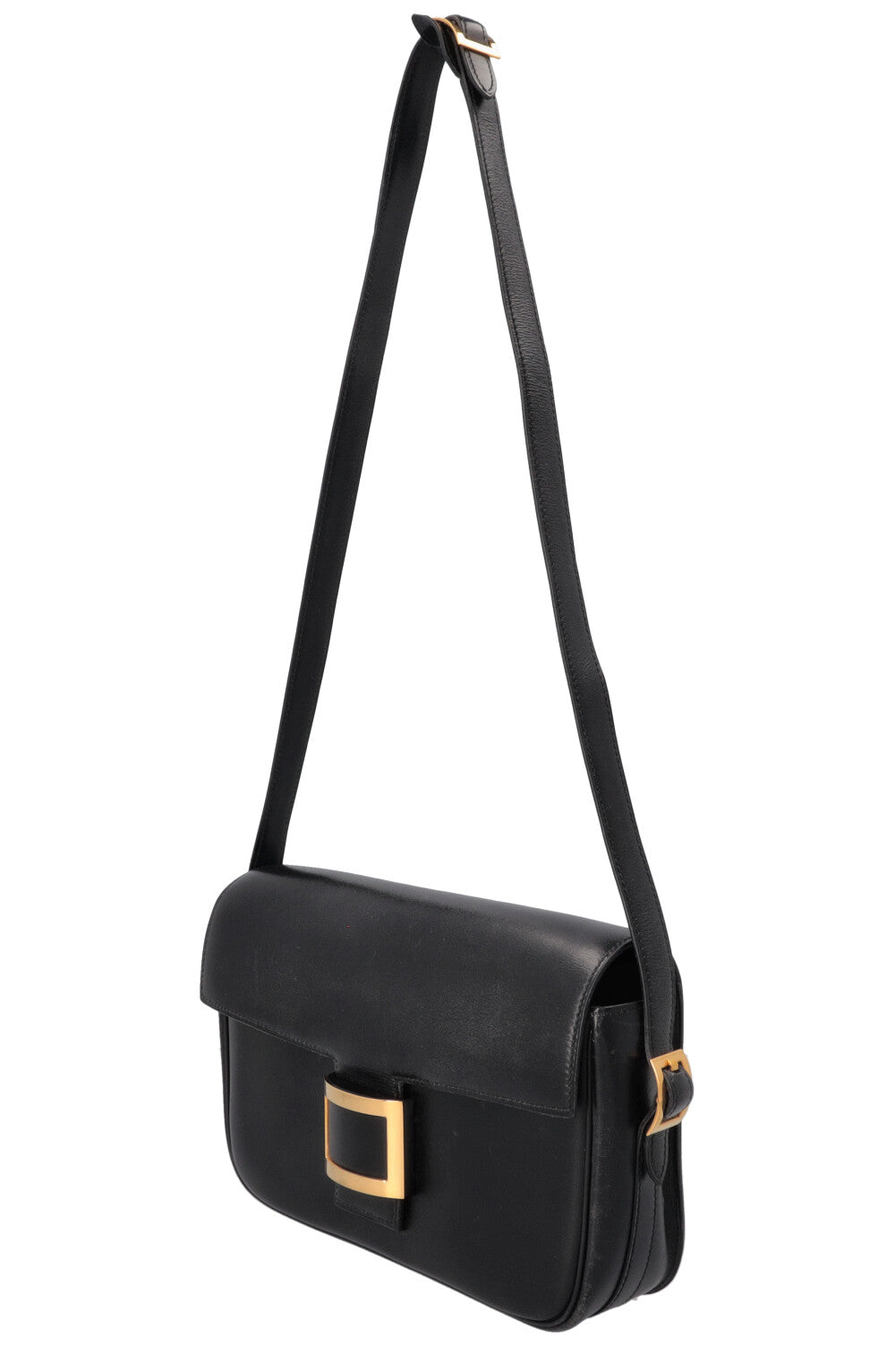 HERMÈS Vintage Martine Shoulder Bag Box Black