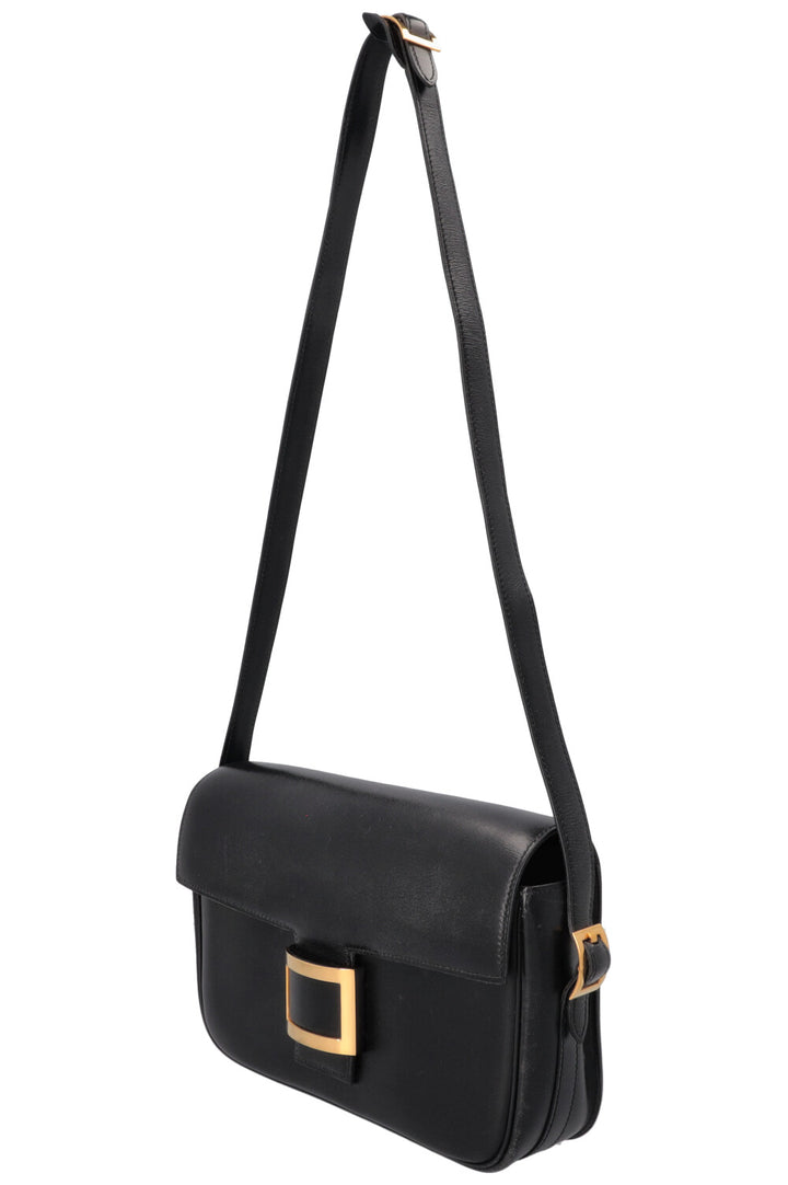 HERMÈS Vintage Martine Shoulder Bag Box Black