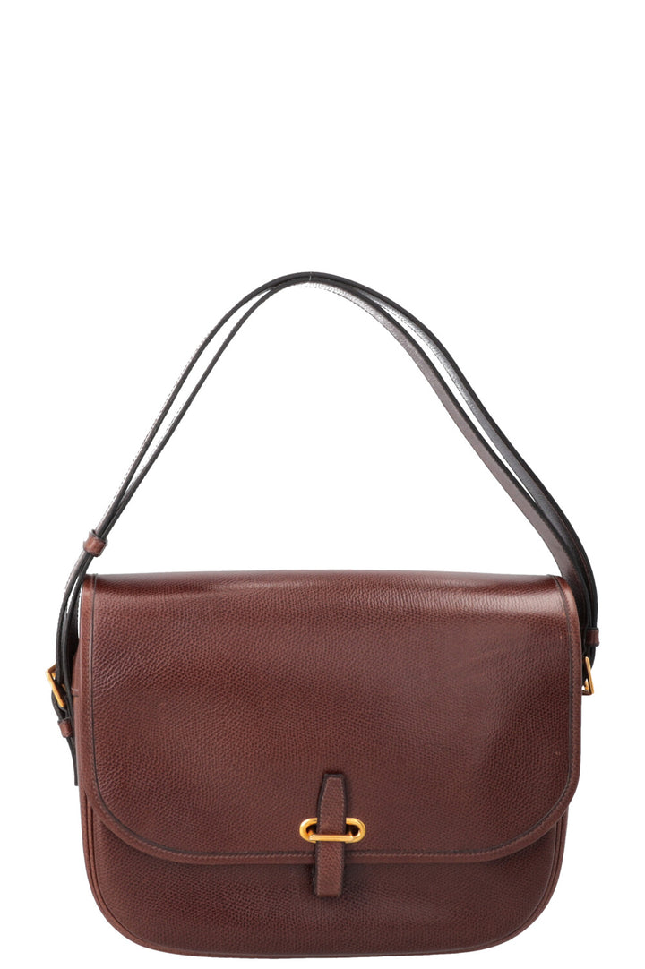 HERMÈS Balle De Golf Crossbody Bag Epsom Brown
