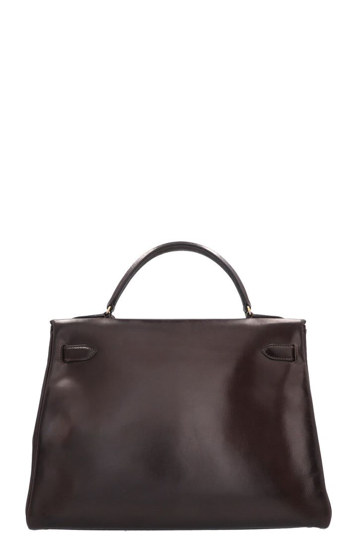 HERMÈS Kelly 32 Box Brown