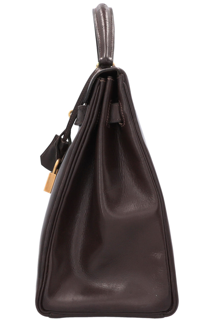 HERMÈS Kelly 32 Box Brown
