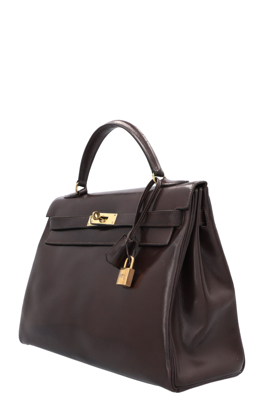 HERMÈS Kelly 32 Box Brown