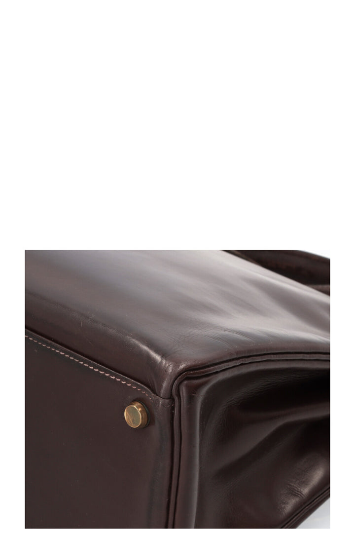 HERMÈS Kelly 32 Box Brown